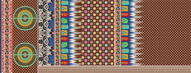 Vector digital textile design ornament and pattern