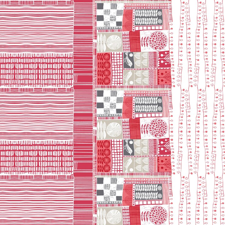 Vector digital textile design pattern