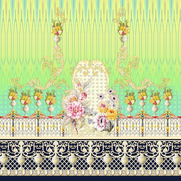 digital and textile shirt design pattern
