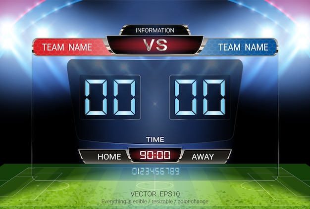 Vector digital timing scoreboard.