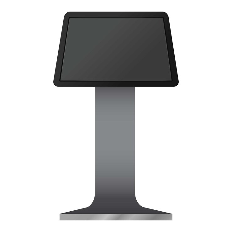 Vector digital touchscreen terminal mockup realistic illustration of digital touchscreen terminal vector mockup for web
