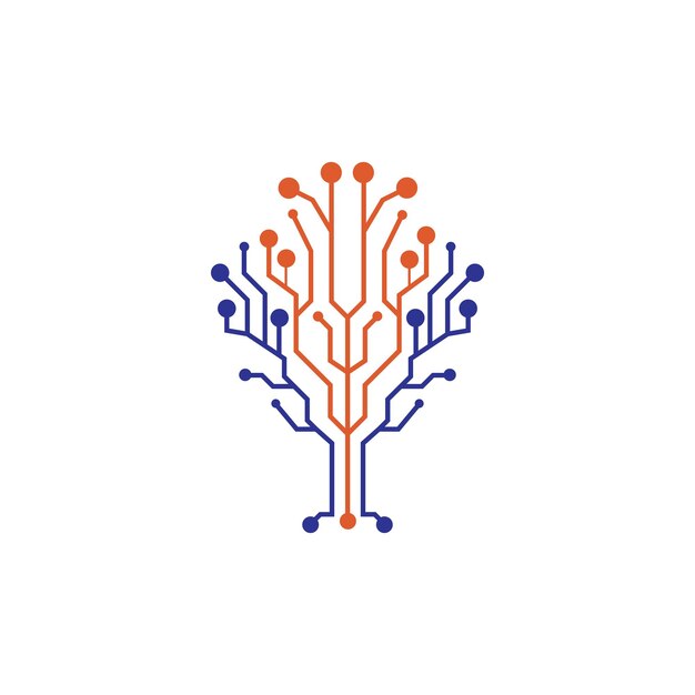 Digital Tree vector logo design