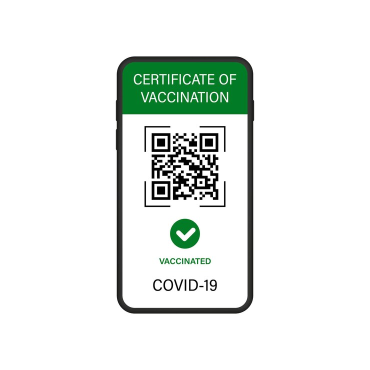 Vector digital vaccination certificate and green health passport