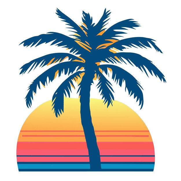 Vector digital vector artwork crisp and clear isolated palm tree