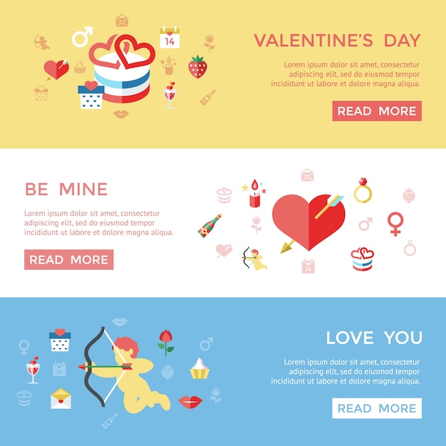 Digital vector febbraio felice giorno di san valentino e celebrazione di nozze colore semplice piatto ic