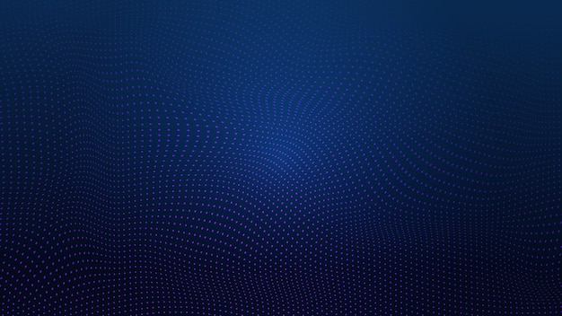 Vector digital wave of particles backgroundfuturistic technology free vector