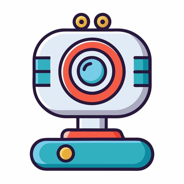 Vector digital webcam vector design and cartoon style illustration