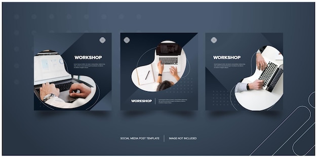 デジタルワークショップビジネスポストフィードテンプレートプレミアム無料ダウンロード