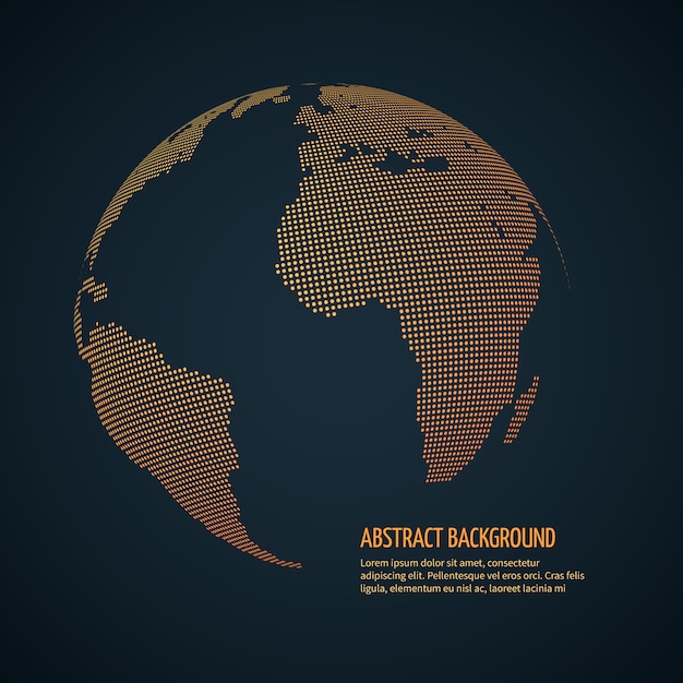 Vector digital world globe