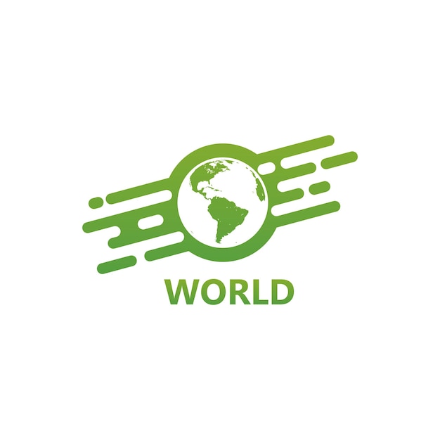 Digital World Logo Template Design Vector, Emblem, Design Concept, Creative Symbol, Icon
