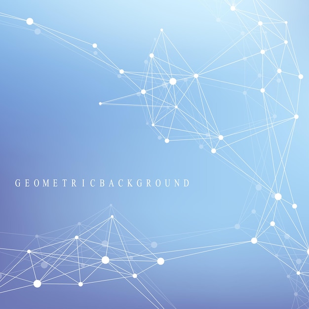 Digitale abstracte tech netwerkverbinding punten achtergrond met plexus lijnen