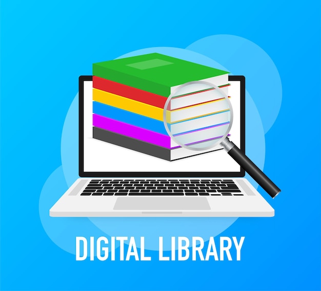 Digitale bibliotheek onderwijs kennis studie concept