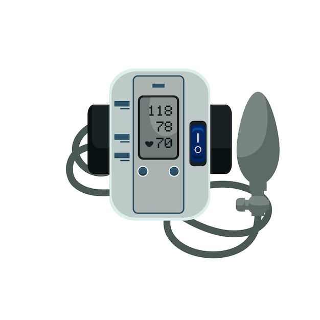 Digitale bloeddrukmeter monitor met toebehoren elektronische bloeddrukmeter met manchet en rubberen zak tonometer