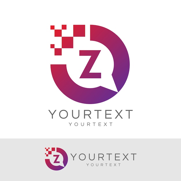 digitale consultant eerste Letter Z Logo ontwerp