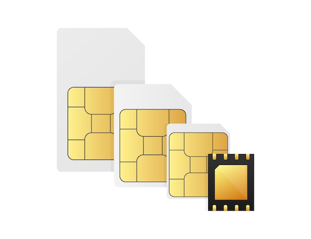 Digitale e-sim op wit
