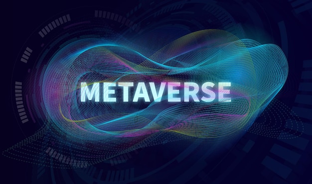 Digitale informatiegolf voor Metaverse-concept Vector van abstracte achtergrond