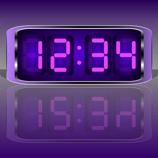 Vector digitale klok . digitaal uhr nummer. vector illustratie