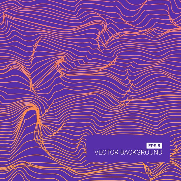 Digitale lijn abstract gekleurde achtergrond met golven