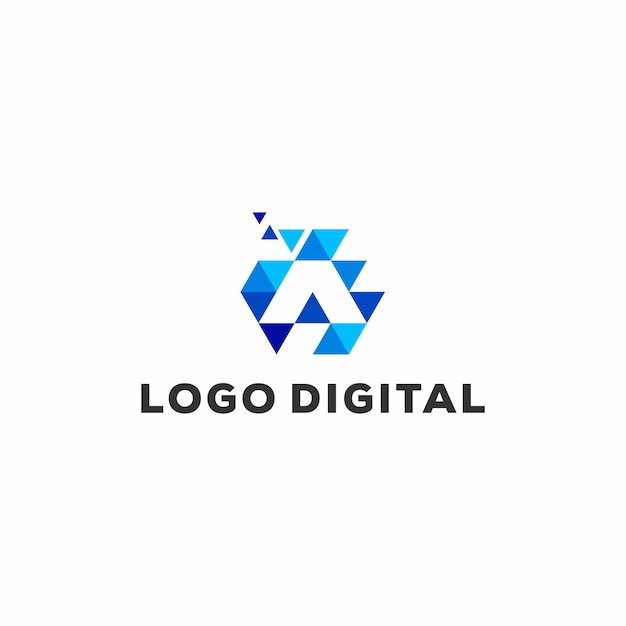 DIGITALE LOGO VECTOR SJABLOON