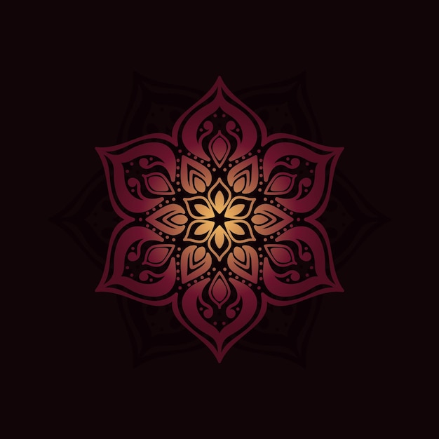 Digitale mandala bloemen