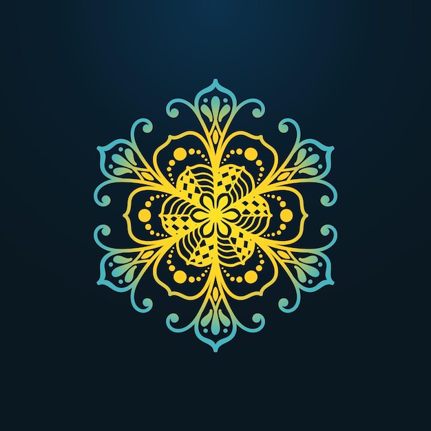 Digitale mandala bloemen