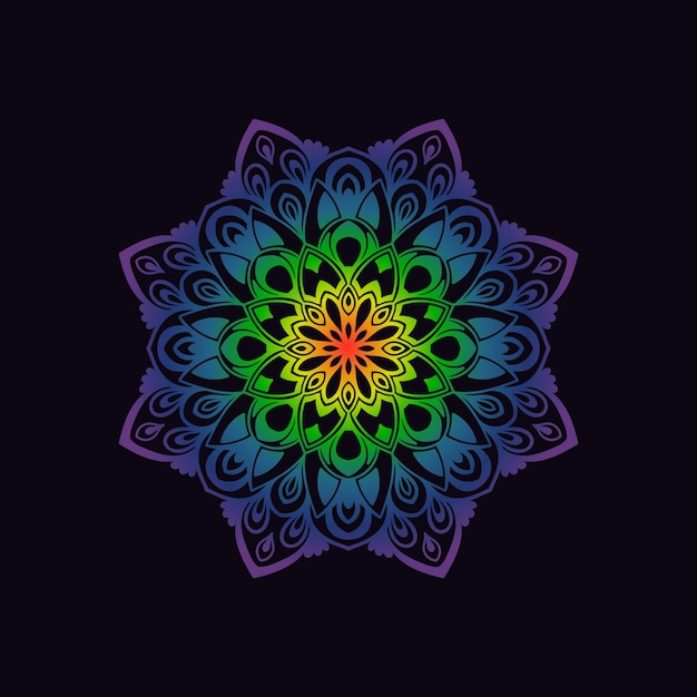 Digitale mandala luxe premium vector