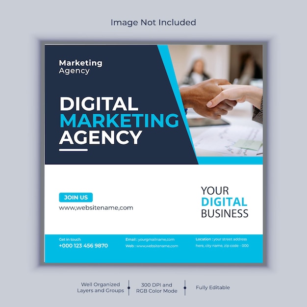 Vector digitale marketing bureau social media post banner vector ontwerpsjabloon