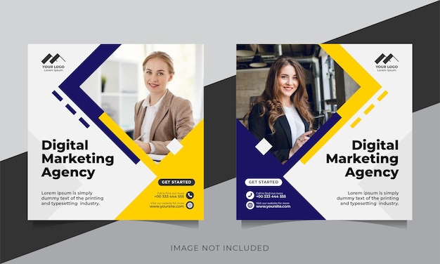 Digitale marketing corporate social media en instagram post sjabloon