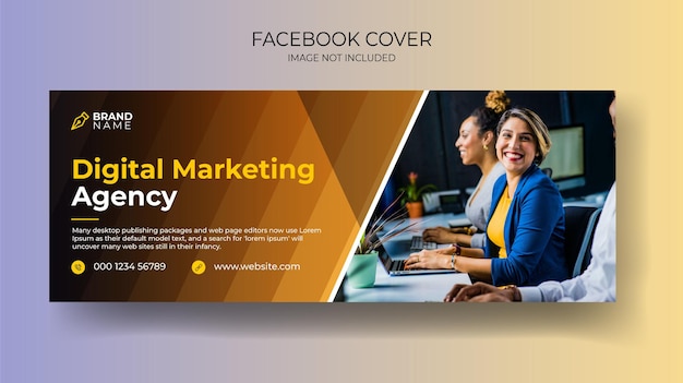 Vector digitale marketing facebook-omslag en webbannersjabloon