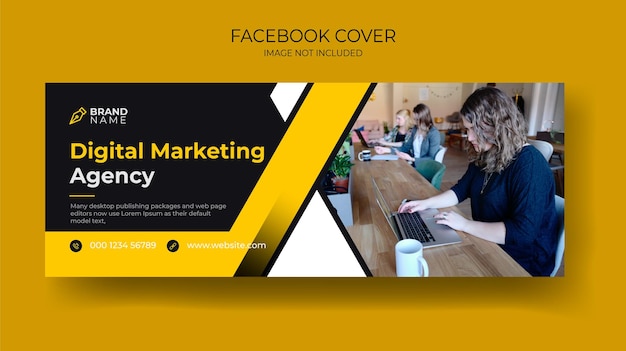Digitale marketing facebook-omslag en webbannersjabloon