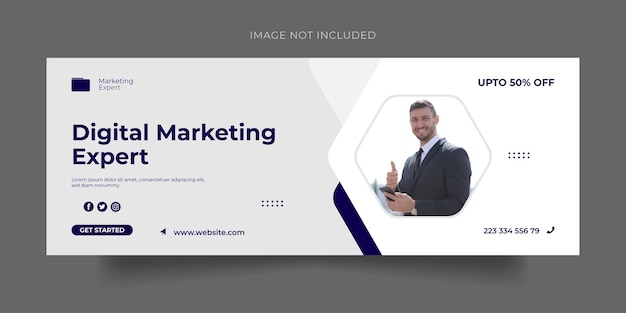 Digitale marketing Facebook-omslagwebbanner of bannersjabloon voor sociale media