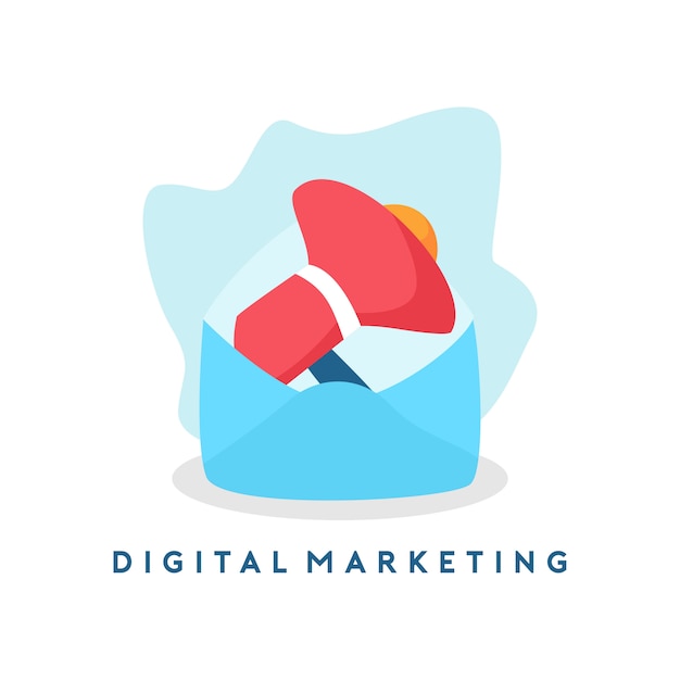 Digitale marketing illustratie