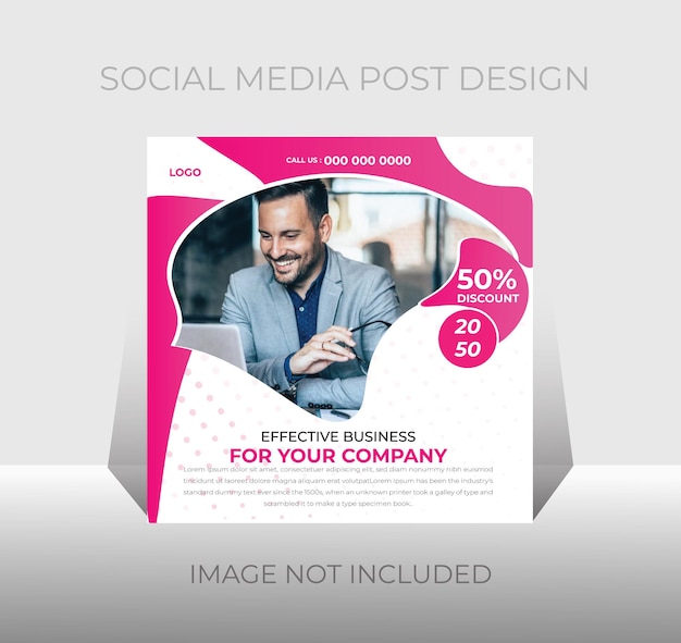 Digitale Marketing Live Webinar en Corporate Social Media Post Template Design