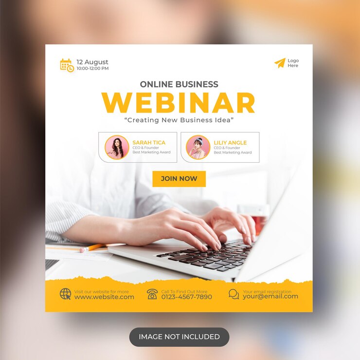 Vector digitale marketing live webinar en zakelijke social media postsjabloon