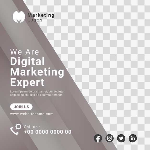 Digitale marketing social media post banner sjabloon vector