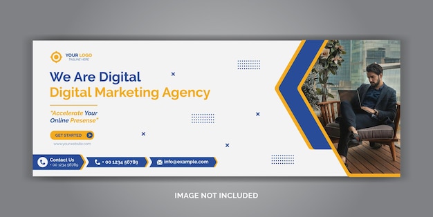 Digitale marketing zakelijke sociale media Facebook voorbladsjabloon
