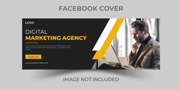 Vector digitale marketingbureau en zakelijk facebook cover sjabloon