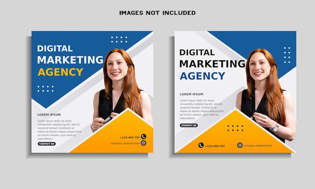 digitale marketingbureau social media post sjabloon