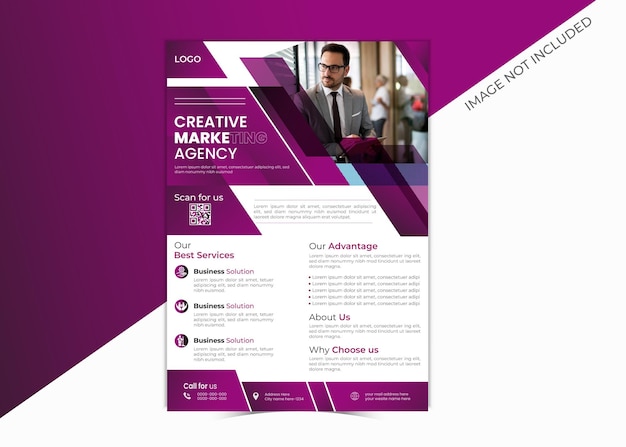 Digitale marketingbureau zakelijke flyer brochure ontwerpsjabloon
