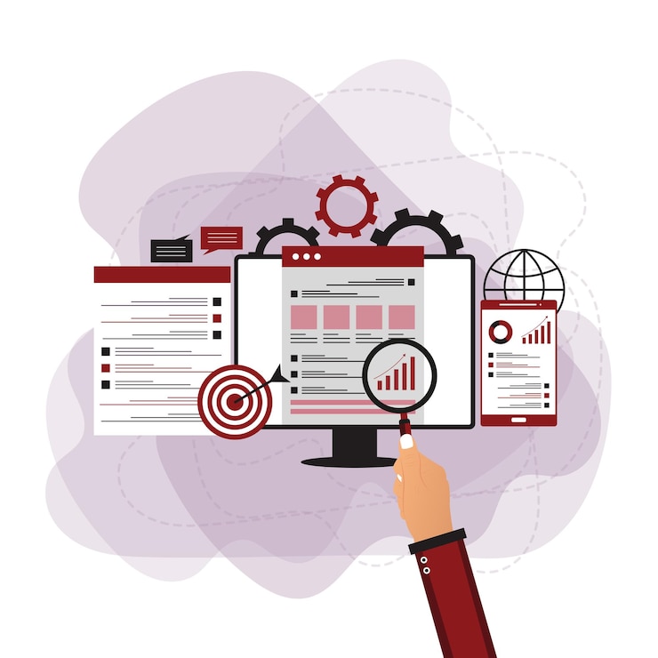 Vector digitale marketingdoelstelling