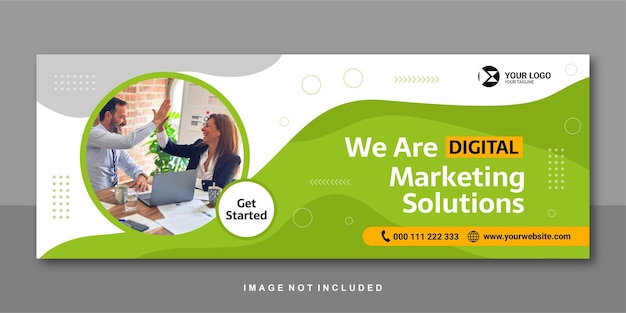 Digitale marketingoplossing facebook banner premium design