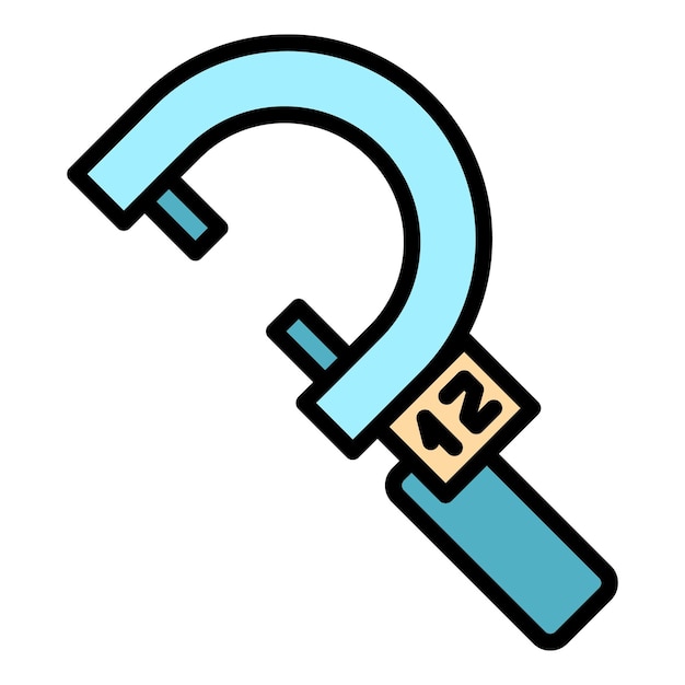 Digitale micrometer bewerking pictogram Overzicht Digitale micrometer bewerking vector pictogram voor webdesign geïsoleerd op witte achtergrondkleur plat