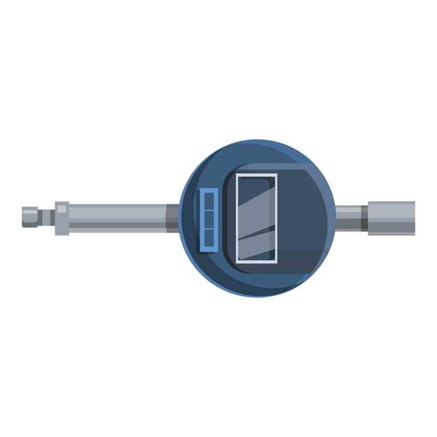 Vector digitale micrometer constructie pictogram cartoon van digitale micrometer constructie vector pictogram voor webdesign geïsoleerd op een witte achtergrond