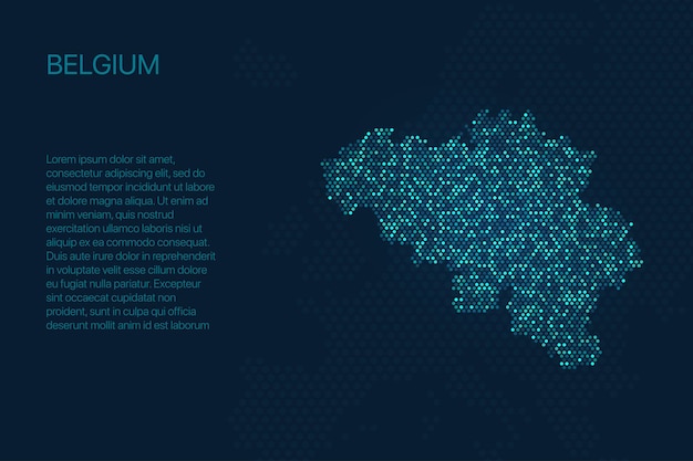 Digitale pixelkaart van België voor ontwerp
