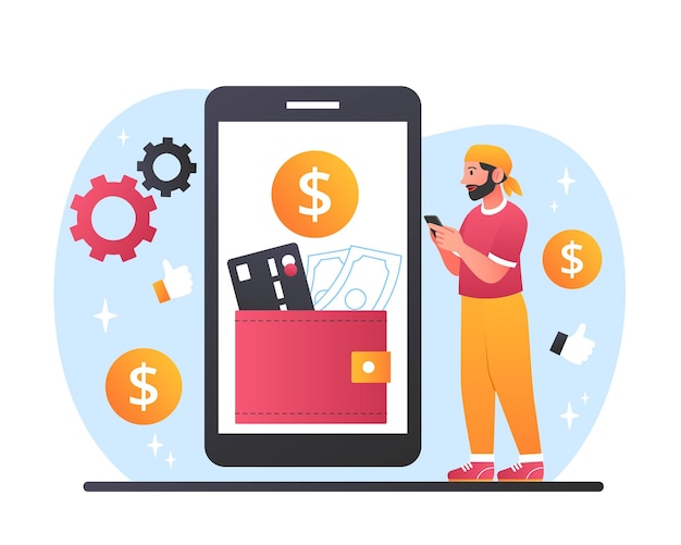 Digitale portemonnee concept