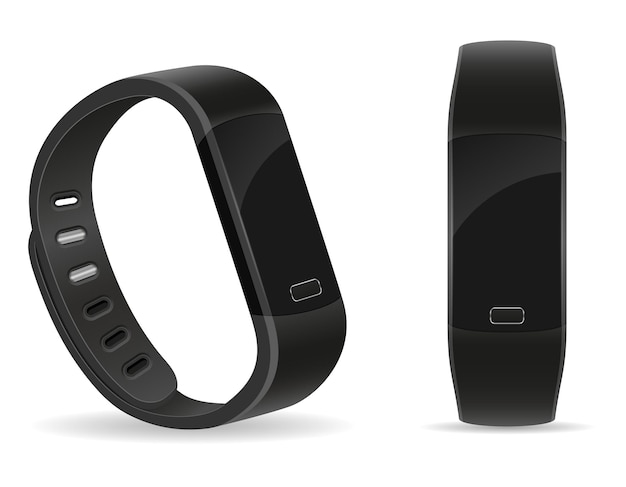 Vector digitale slimme fitness horloge armband met touchscreen voorraad vector illustratie