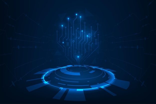 Digitale technologie futuristische internetnetwerkverbinding Abstracte cyber-infometiecommunicatie