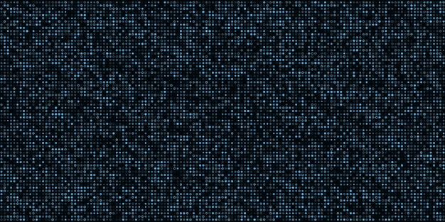 Digitale technologie gegevens achtergrond gemaakt van donkerblauwe ronde pixel patroon Vector illustratie