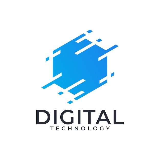 digitale technologie modern logo-ontwerp