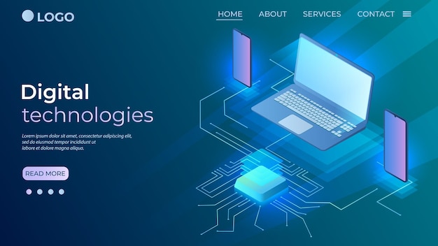 Digitale technologieWebontwikkeling en softwareprogrammeringsconceptLaptops en smartphones a